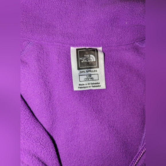 The North Face purple 1/4 zip up sweater - Picture 3 of 4